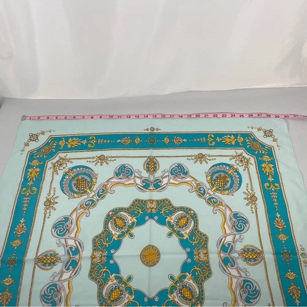 Glentex Teal and Gold Scarf